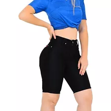 Kit 3 Bermudas Jeans Feminino Ate O Joelho - Promoção