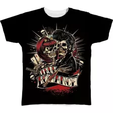 Camisa Preta Camiseta Casal Retro Caveira Rocker Rockabilly