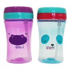 Vaso Twist Kido Con Bombilla Niño Niña 320ml Libre Bpa Keep