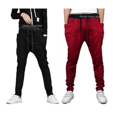 Kit 02 Calças Moletom Masculina Skinny Slim Swag Sport Luxo