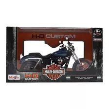 Moto Dyna Super Glide Sport Harley Davidson 1/12 Maisto Color Azul