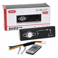 Player Automotivo Carros 1 Din Mp3 Sd Usb Cabo Auxiliar P2