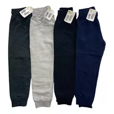 Calça Moletom Kyly Flanelada Infantil Punho 4/8 Kit 4 Peças