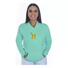 Blusa De Frio Estampa Pikachu Moletom Flanelado