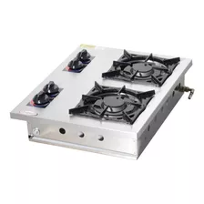 Fogão 2 Bocas Duplas Cooktop Inox Embutir 30x30 Itajobi*