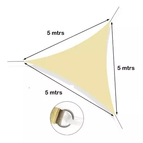 Carpa Toldo Vela Triangular Impermeable Sombreador 5x5x5
