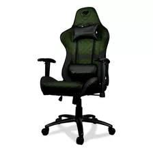 Silla De Escritorio Cougar Armor One Gamer Ergonómica Negra Y X Con Tapizado De Cuero Sintético