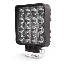 Farol Auxiliar 48w Off-road 16 Leds Caminhão Trator 