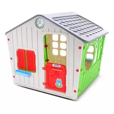 Casita Casa Para Niños Infantil Aire Libre Starplay Jardín Color Gris Y Verde