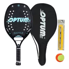 Raquete Beach Tennis Optum Fibra De Carbono 12k Com Brindes!