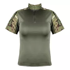 Kit 2 Camisas Combat Shirt Manga Curta Tático Feminina