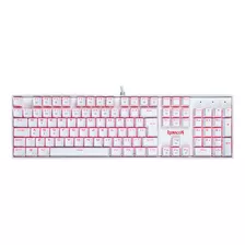 Teclado Mecânico Gamer Redragon Mitra Single Color Branco Sw