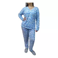 Pijama Invierno Manga Larga Mujer Algodon 82-5724 Palermo