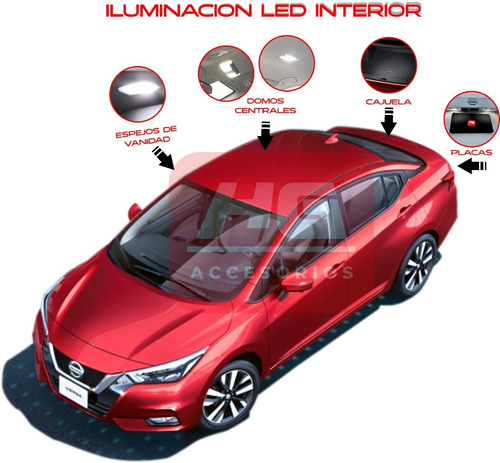 Iluminacin Led Interior Para Nissan Versa 2023 2024 Foto 2