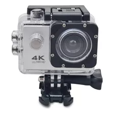 Camara Accion Sports Hd 4k Plata Sumergible Gopro