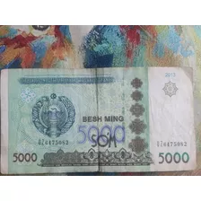 Billete Uzbekistán Año 2013, 5000so'm