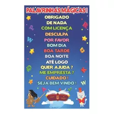 Banner Didático Palavras Mágicas 1m X 63cm - Loja Amoadesivo