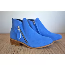 Bota Feminina Camurça Azul