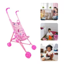 Carrinho De Boneca Passeio Cor Rosa Infantil Dobravel