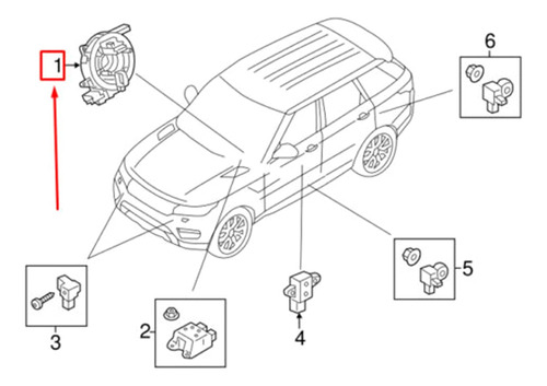 Muelle De Reloj Lr084445 Para Land Rover Range Rover Sport Foto 6