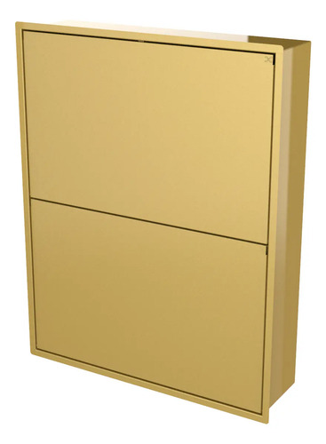 Armário Dourado Embutir Na Parede Para Pratos E Copos Dourado