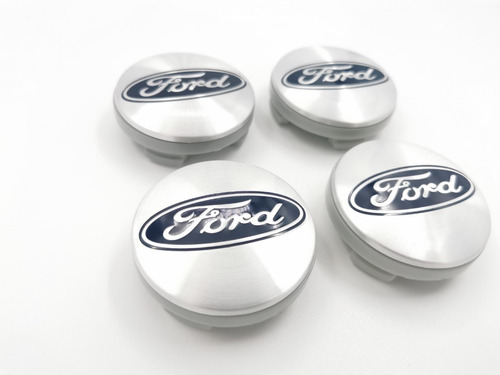 4 Tapas Para Rin Ford Fiesta Focus Escape Figo 54mm Silver Foto 3