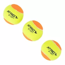 Kit 3 Bolas Beach Tennis Peso 65g Atrio Es432