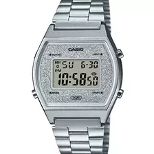 Relógio Casio Feminino Vintage Prata Gliter B640wdg-7df