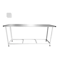 Mesa De Serviço Para Organização Mercado Em Inox 190x55