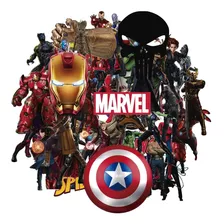 Kit Com 48 Adesivos Incríveis Marvel 6cm + Brindes