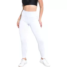 Calça Legging Leg Branca Grossa Suplex Não Fica Transparente