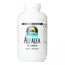 Source Naturals Alfalfa 10 grano 648 mg Sn0202 1, 1