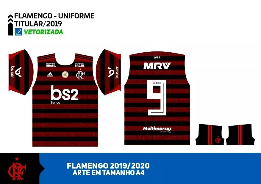 Fontes Templates Flamengo 2019 Futebol Vetorizados .cdr .ttf