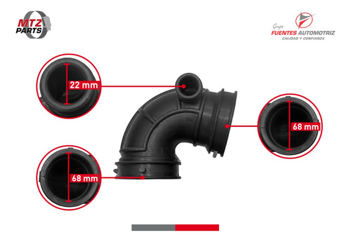 Manguera De Caja Filtro Aire Para Chevrolet Hhr 2008 2009 Foto 3