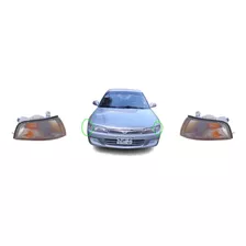 Juego Faros Giro P/ Mitsubishi Lancer 95 96 97 Cristal