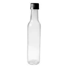 Botella De Vidrio 250 Ml Redonda (100 Piezas) Bebida Tequila