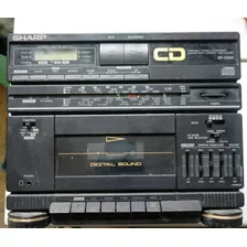 System Sharp Gf Cd55 Antigo Rádio Funciona