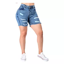 Short De Mezclilla De Dama Corte Colombiano Itzi Jean's 136