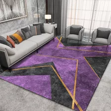 Alfombra Para Sala Dormitorio Diseño Exclusivo Linea Morado