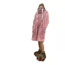 Maxi Buzo Pijama Peluche Abrigo Oversize Gigante Abrigo Soft
