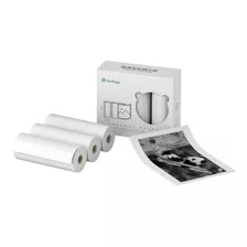 Kit Papel Térmico Adesivo Branco 3 Rolos Peripage C/ Nf-e Br