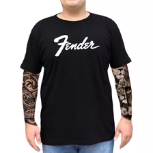 Camiseta Musical Rock Plus Size Fender Guitarra Instrumento