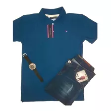 Playera Polo Para Caballero Azul Petroleo