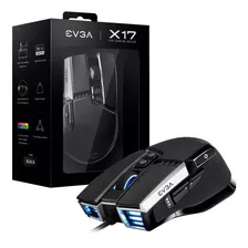 Mouse Gamer Ergonomico Evga X17 Wire Retail Black 16000 Dpi