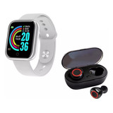 RelÃ³gio Smartwatch D20 + Fone De Ouvido Sem Fio Bluetooth Nf