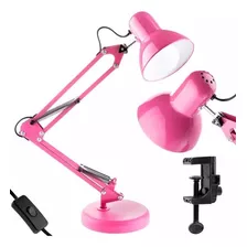 Dapon At-1002 Lámpara De Escritorio Metal 360 Grados Ergonómico Rosa