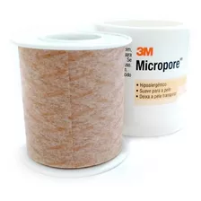 Fita Micropore Bege 50mm X 10m - 3m