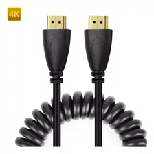 Cabo Espiral Hdmi X Hdmi 2.0 4k Hd De 40cm