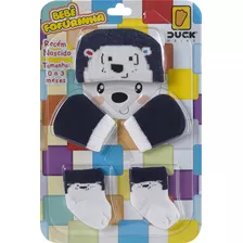 Kit 3 Peças Fofurinha Bebê Urso Polar Luva Touca E Gorro Rn