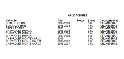 Balatas Delanteras Buick Lucerne 2007 3.8l Brembo Foto 3